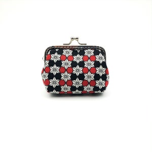 Beso cerradura monedero de la moneda, bolso superior del cierre, cartera del marco del metal, embrague hecho a mano, cultura de Japón, medias de Navidad, regalo de Navidad para el compañero de trabajo