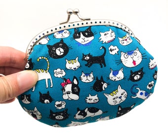 Animal Coin Purse, Kiss Lock Frame Wallet, Clasp Purse Frame, Cats Lover Gift, Dog Lover Gift, Christmas Gift for Mother, Thanksgiving idea