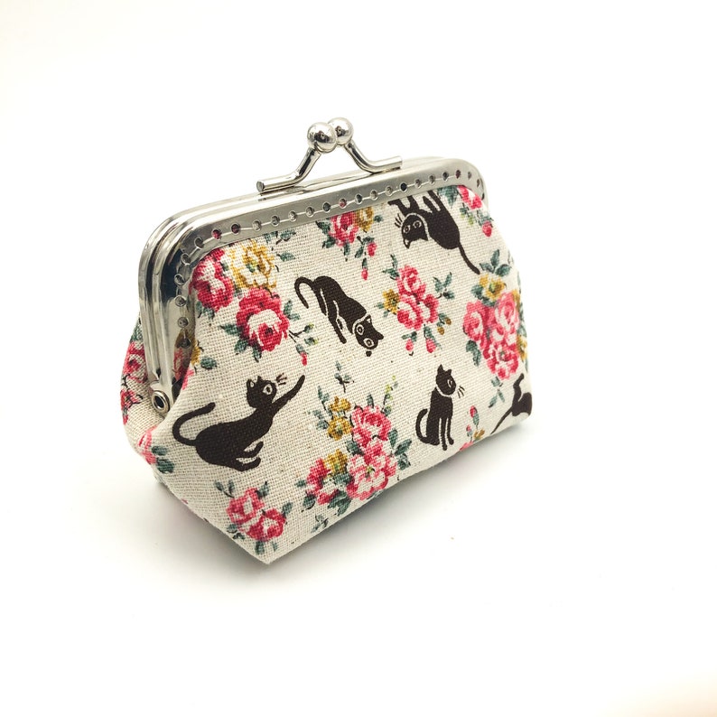 Coin Purse Kiss Lock Clasp Change Purse Small Japanese Etsy