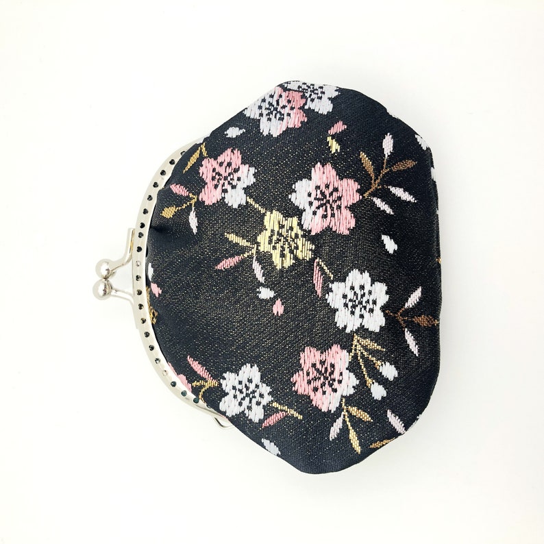 Kisslock Coin Purse Clasp Coin Purse Change Wallet Japan Kimono Sakura