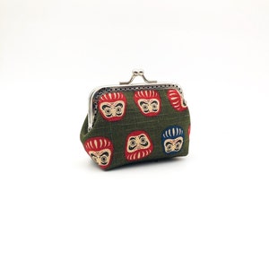 Beso cerradura monedero de la moneda, cartera de cierre, Damaru, monedero de marco de metal, almacenamiento de dinero, bolsa de accesorios, artesanía encantadora de Japón, regalo de Navidad para la niña