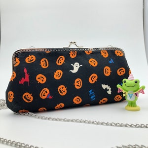 Kisslock Crossbody Bolso, Bolsa Iphone, Caja estacionaria, Bolsa cosmética, Dulce y Regalo, Monedero de calabaza, Regalo de Halloween para las mujeres