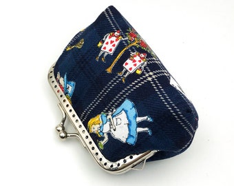 Coin Purse Alice in Wonderland, Clasp Bag, Kiss Lock Change Purse, Stocking Stuffers for Women, Christmas Gift for Girls