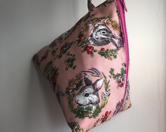 Triangle Bag, Pyramid Bag, Japanese Bag, Bunny, Rabbit, Gift for Her