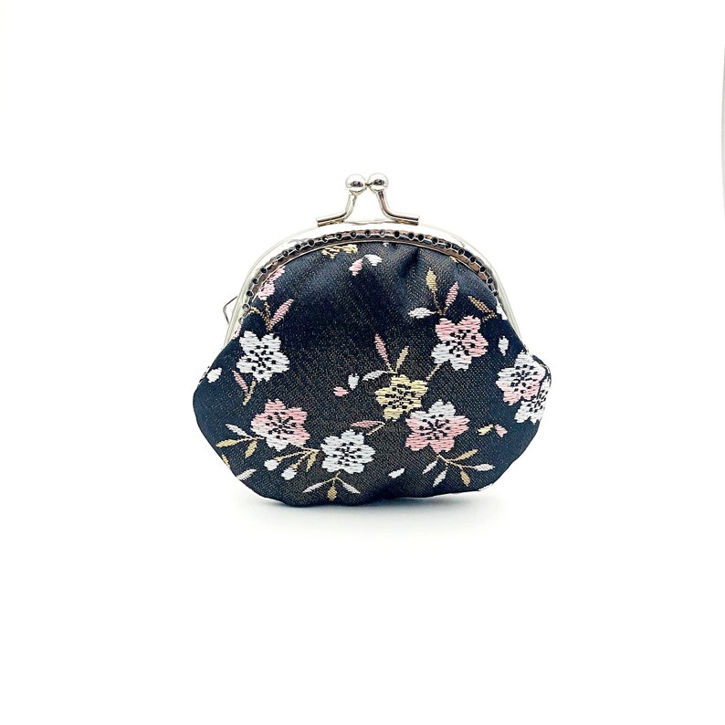 Kisslock Coin Purse Clasp Coin Purse Change Wallet Japan Kimono Sakura