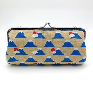 Kiss Lock Crossbody Bag, Custodia per lo stoccaggio del telefono cellulare, piccola borsa da viaggio, borsa a tracolla a 2 vie, Giappone Fuji Mountain, Madre Regalo forma Bambino