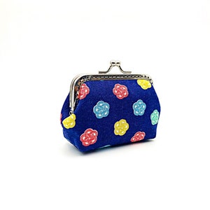 Blaue Tasche, Geldbörse, Kuss-Lock-Geldbörse, Metall Rahmen Brieftasche, Verschluss Geldbörse, Japan schöne Handwerk, Weihnachtsgeschenk für Mutter, Thanksgiving-Geschenk