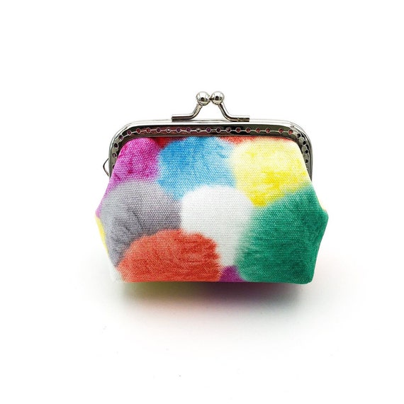 Small and Cute Colourful Fur Coin Purse Clasp Purse Framed Purse Kisslock Purse Free Shipping