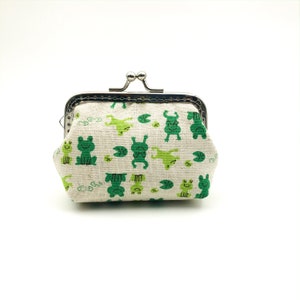 Bolsa de moedas de sapo, bolsa com fecho, bolsa de moedas com estrutura de metal, carteira de embreagem, bolsa com moldura Kiss Lick, presente de Natal para mulheres, ideias para estofamento de meia