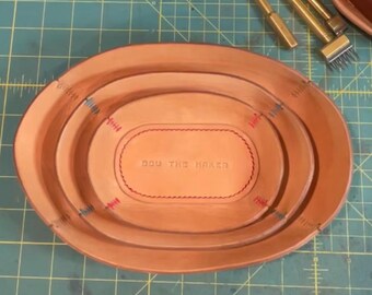 The La Roy Nesting Tray- Leather Digital Pattern (3 Sizes)