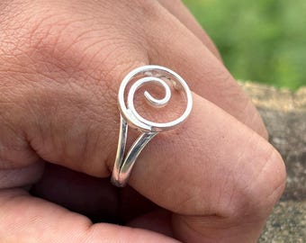 Anello Minimalista In Argento Sterling A Spirale Autentico - Foto 6