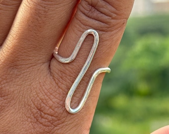 Abstract Curves Sterling Silver Ring: Modernist Jewelry - Etsy