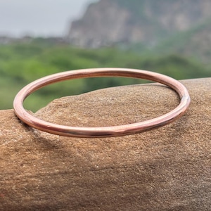 Pure Copper Bangle, Healing Arthritis Copper Bangle, Round Copper Bangle, Stackable Copper Bangle, Handmade Copper Bangle, Unisex Bracelet
