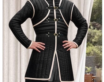 Medieval Gambeson Armor – Handmade Quilted Padded Jacket for LARP, Ren Faire & Reenactment