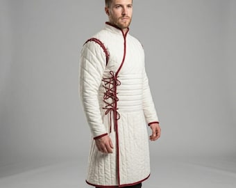 Eastern Gambeson Armor, Padded Mongolian Jacket, Cotton Aketon for LARP SCA HEMA Renaissance Faire