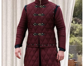 Wine Gambeson: Medieval Padded Armor - Reenactment Costume