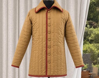 Medieval Padded Gambeson Jacket | Functional LARP Armor | SCA Combat Padded Doublet