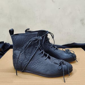 Medieval Leather Buhurt Shoes: Reenactment Historical Footwear