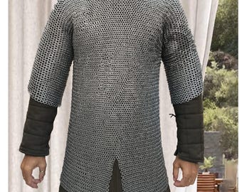 Chainmail Hauberk – 6mm Riveted Chainmail Shirt | Medieval Armor for LARP, Reenactment & Cosplay