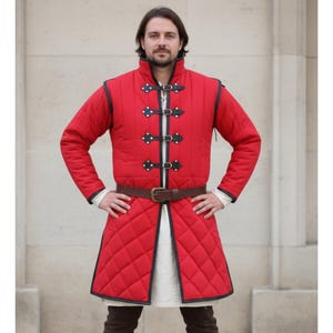Quilted Cotton Padded Gambeson Armor Coat – Viking Aketon, LARP, Renaissance Fair Costume