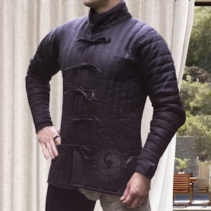 Medieval Padded Brown Gambeson Renfaire Costume historical & Larp Costume Halloween Gifts