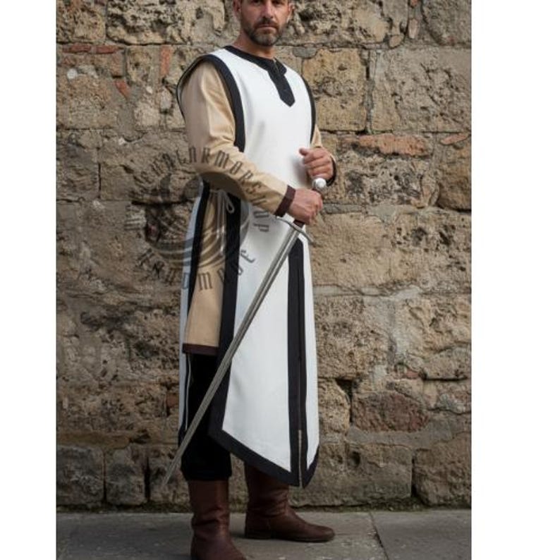 Medieval Cotton Tabard | Surcoat With Side Laces | Reenactment, LARP ...