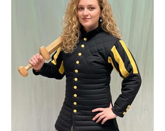 Female Padded Armor, Medieval Gambeson, Ren Faire Outfit For Reenactment, LARP, SCA