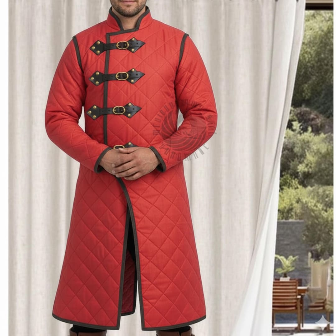 Handmade Full-length Medieval Gambeson - Heavyweight Padded Knight ...