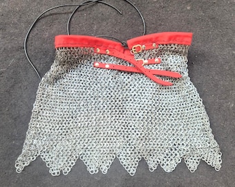 Viking Chainmail Skirt for LARP Combat, Riveted Mild Steel Maille Tasset Armor, Cosplay Costume