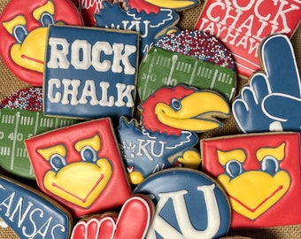 KU Jayhawk cookies