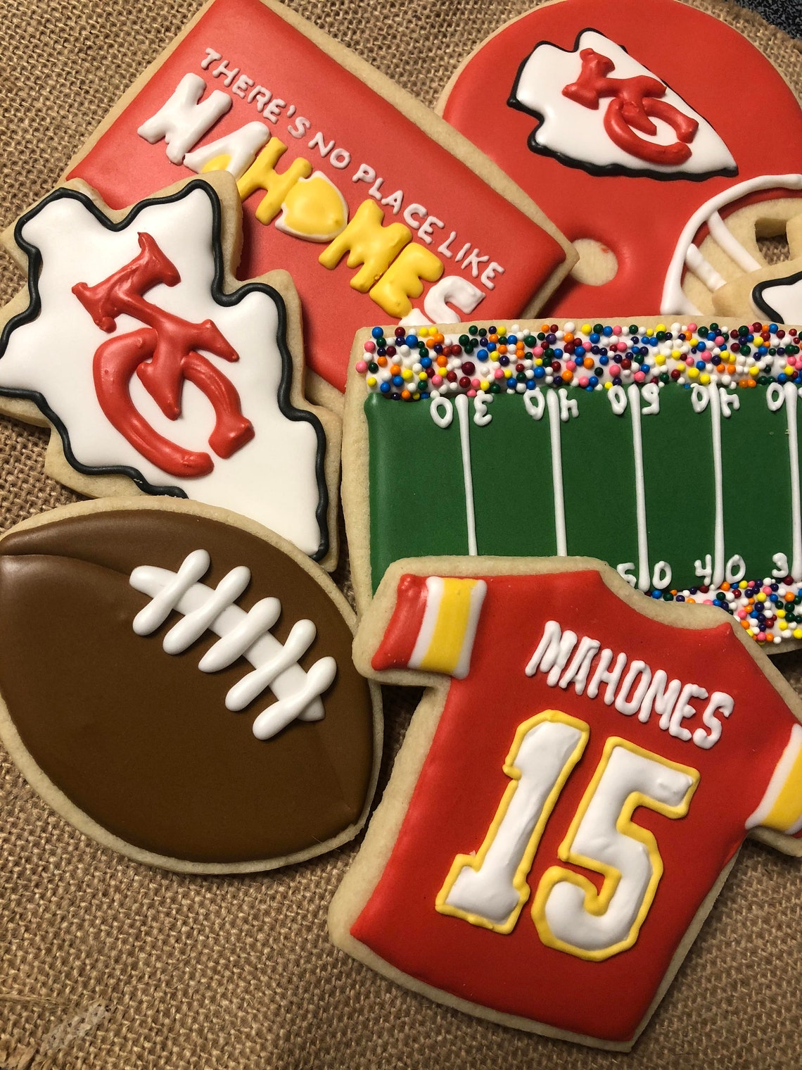 Kansas City KC Chiefs Football Cookies Playoff Tailgate Etsy