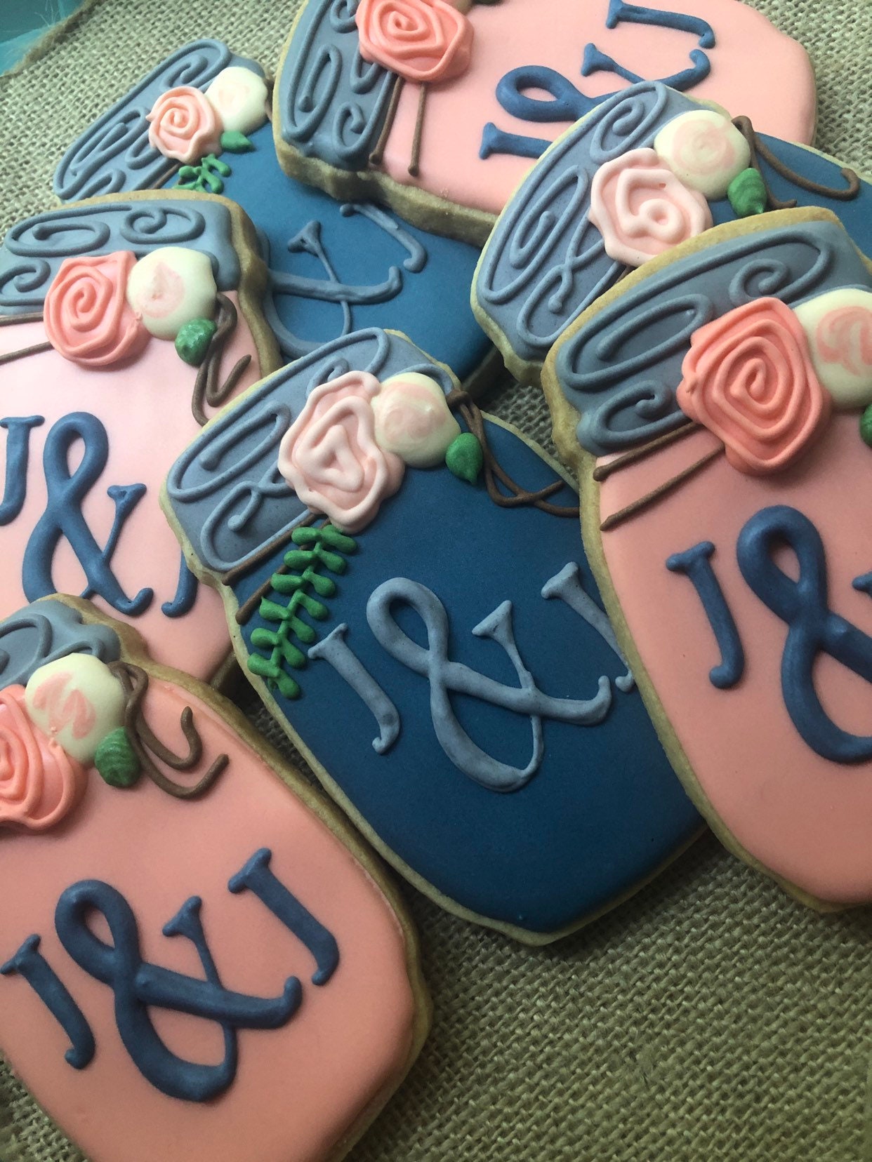 Mason jar cookies wedding or shower favors Etsy