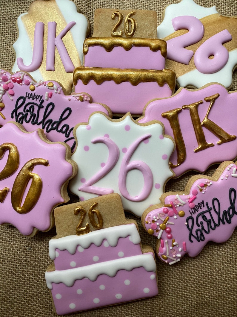 Birthday cookies 1 doz custom image 1