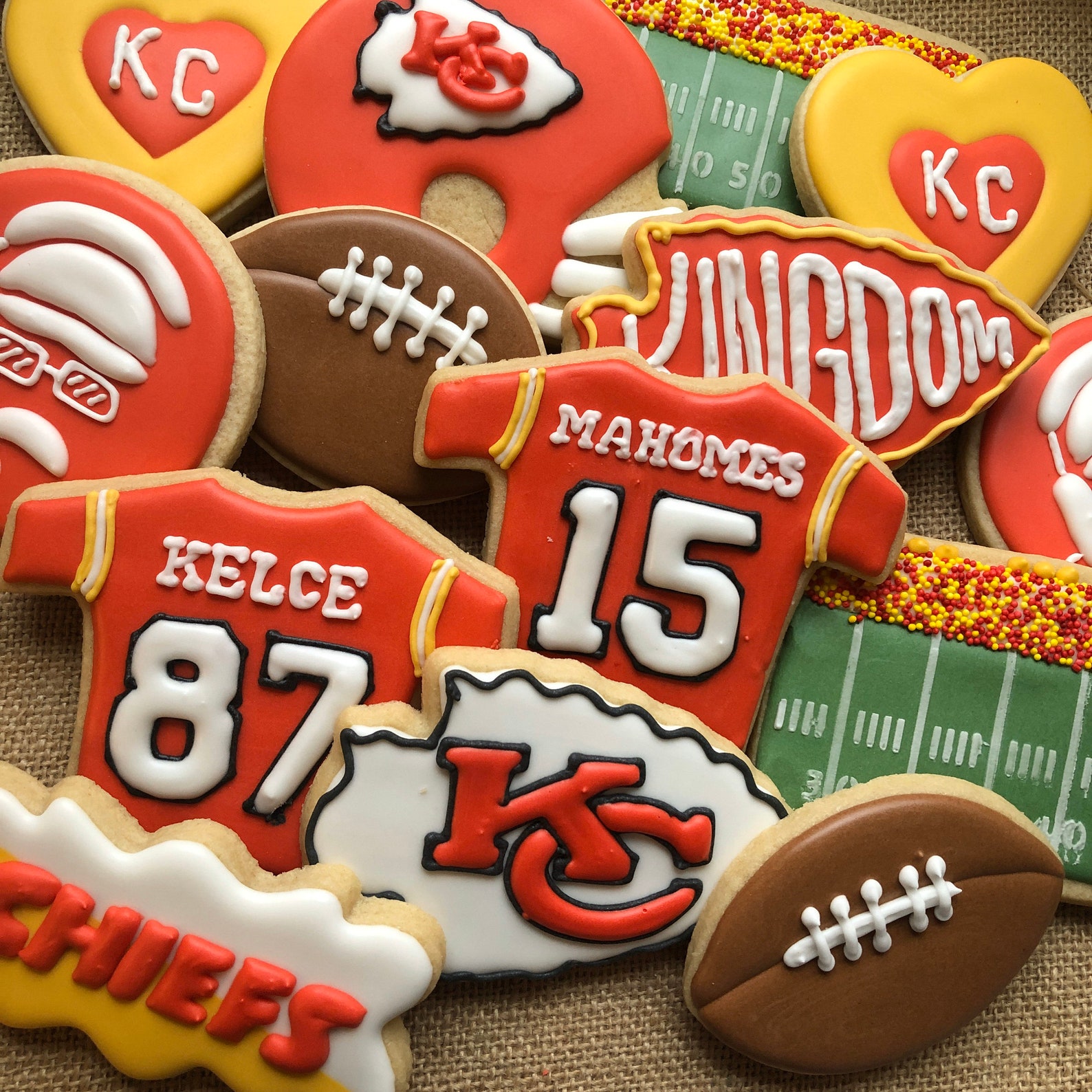 Kansas City KC Chiefs Football Cookies Playoff Tailgate Etsy