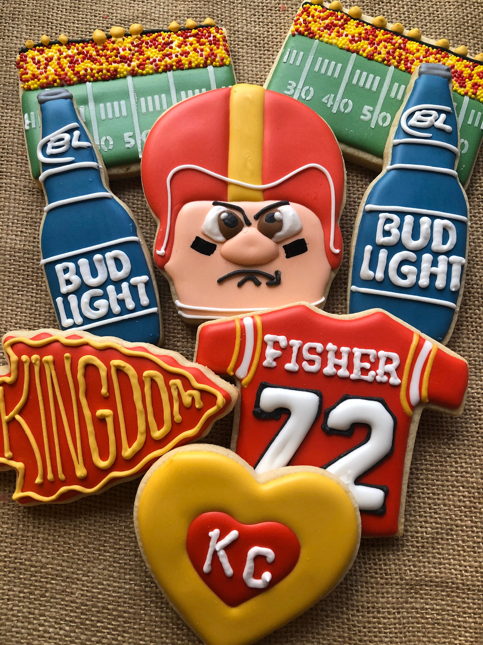 Kansas City KC Chiefs Football Cookies Playoff Tailgate Etsy