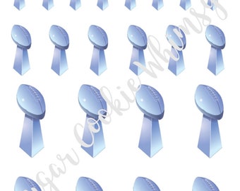 Football Trophy Royal Icing Transfer Sheet Icing Template