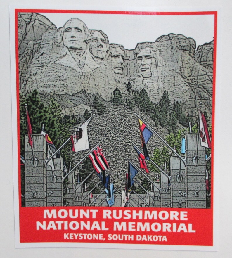 Mt. Rushmore Sticker / Mount Rushmore National Memorial / Etsy