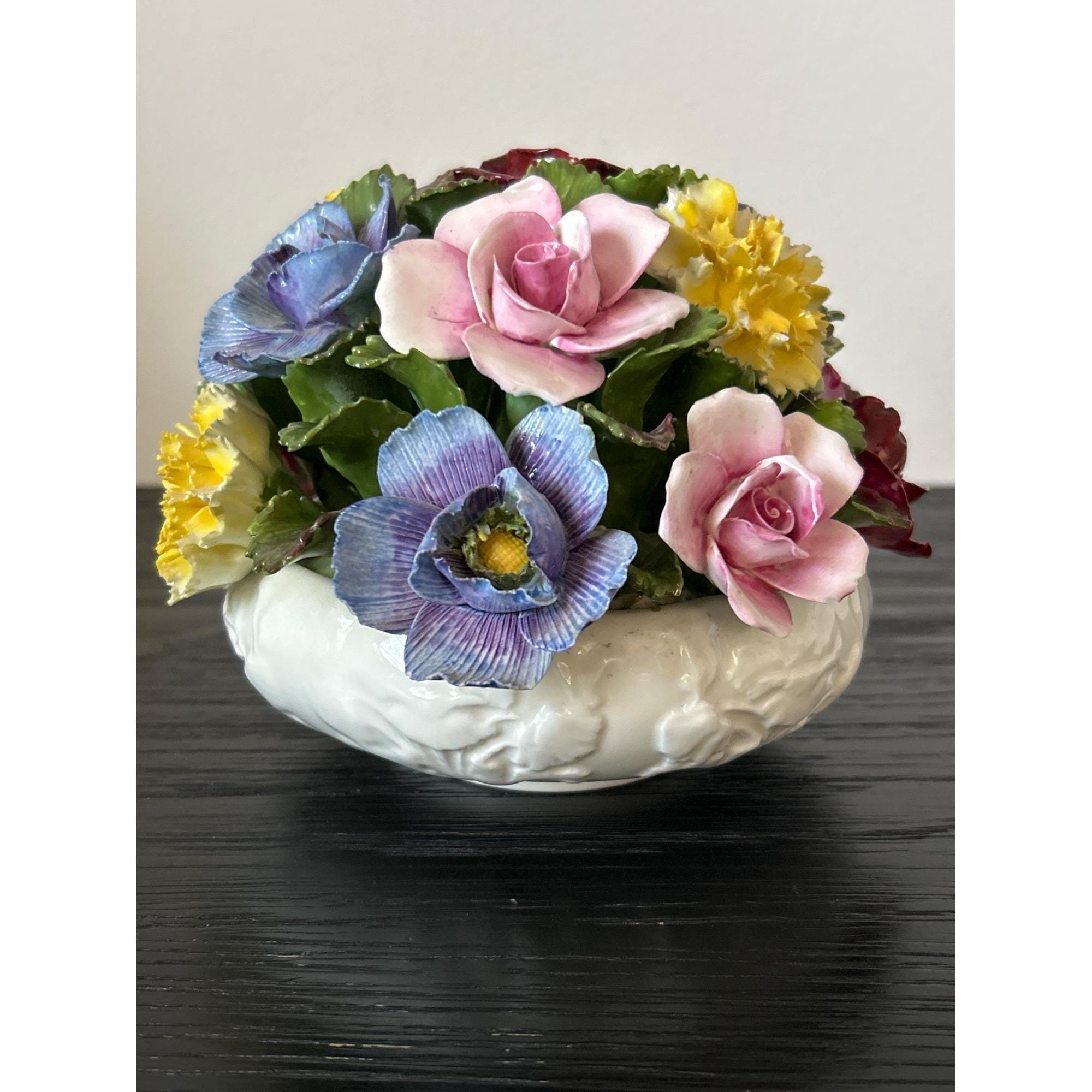 VTG Aynsley Bone China England Hand Modelled/hand Painted Flower