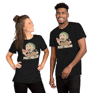 Funny Post Melon T-Shirt – Watermelon Parody Tee – Fruit Pun Gift – Retro Graphic Shirt – Music Lover Humor Tee