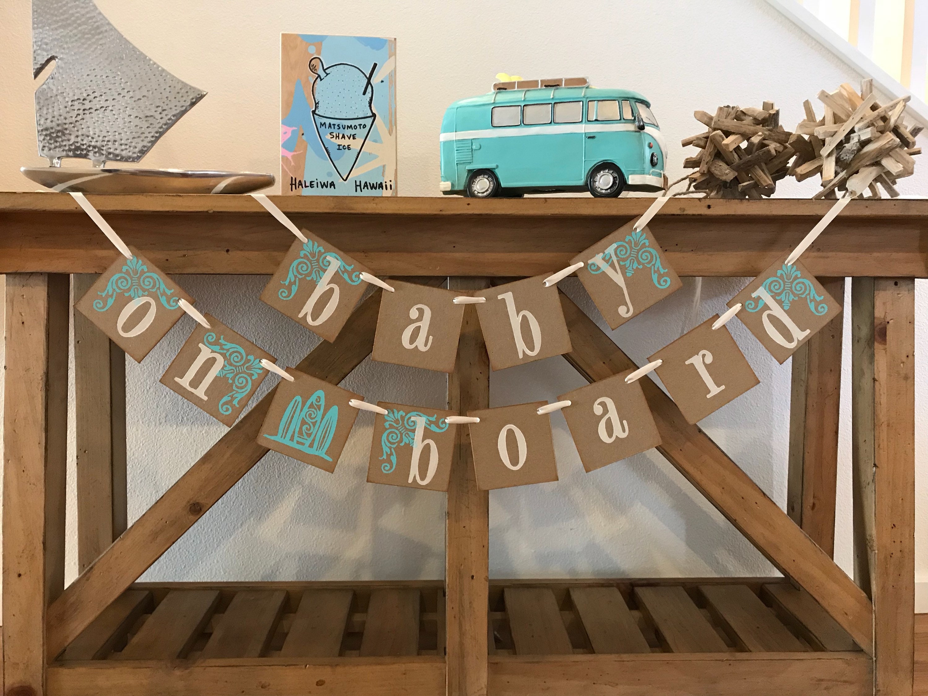 Baby On Board Baby Shower Decoration. Surfing Baby Shower. Etsy