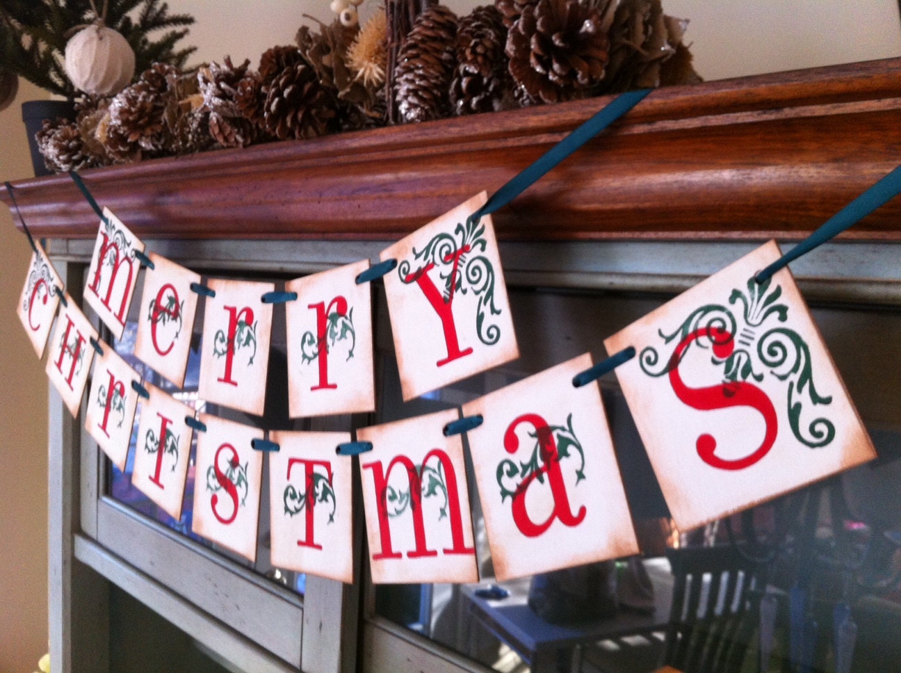 Etsy Merry Christmas Banner 