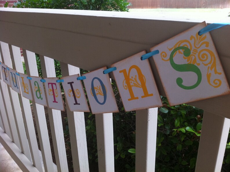 Congratulations Banner Sign Bridal Shower Baby Shower Graduation 2016 Class Of 2016