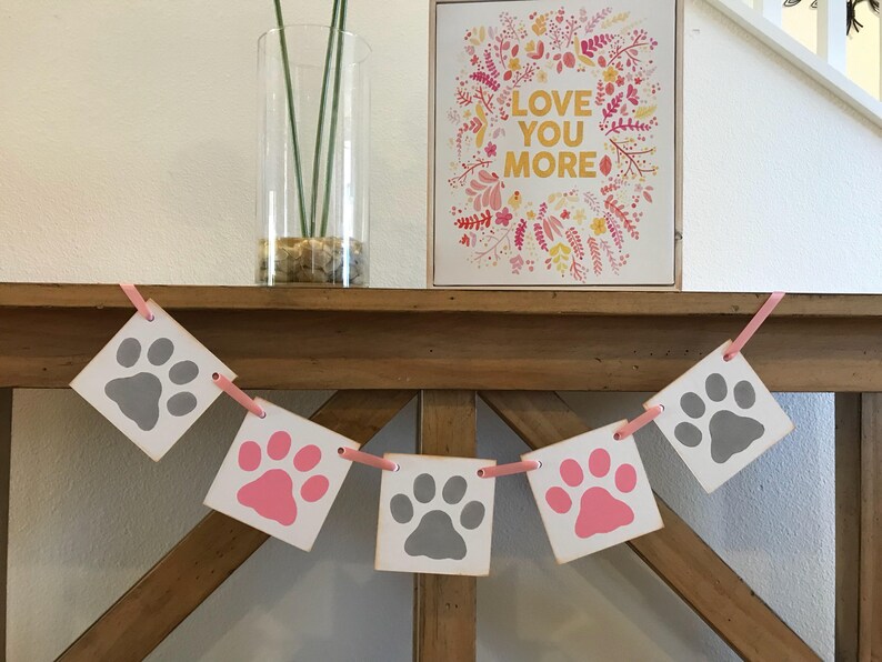Puppy Birthday Puppy Pawty Baby Shower Puppy Nursery Decor Puppy Paws Baby Shower Banner Puppy Party Decorations
