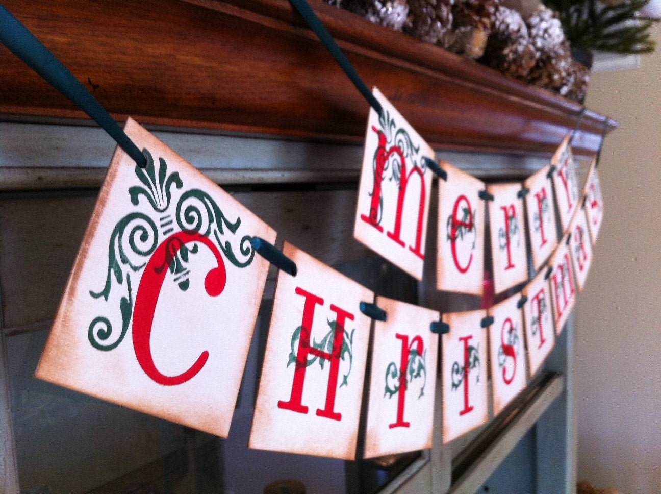 Christmas Decorations Merry Christmas Banner Garland Christmas - Etsy