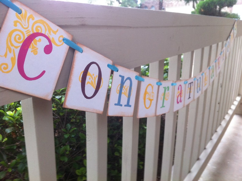 Congratulations Banner Sign Bridal Shower Baby Shower Graduation 2016 Class Of 2016