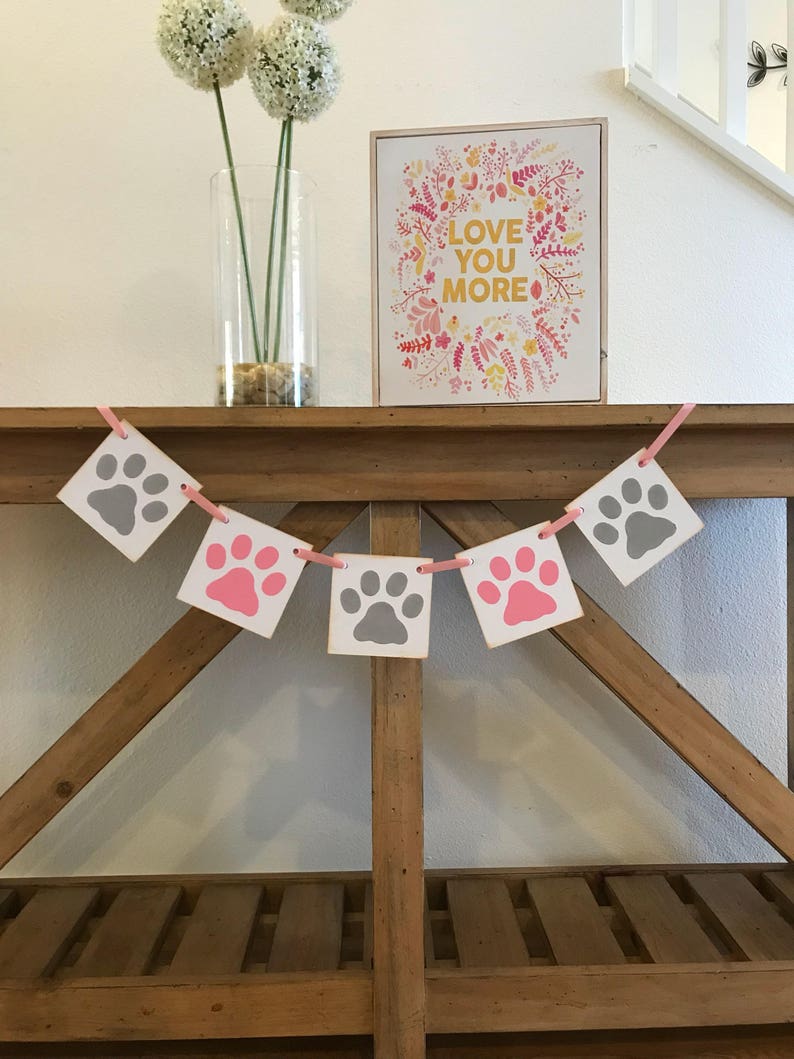 Puppy Birthday Puppy Pawty Baby Shower Puppy Nursery Decor Puppy Paws Baby Shower Banner Puppy Party Decorations