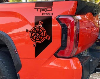 TRD PRO Truck Bedside Vinyl Decals for Toyota Tacoma 2024-2026 Flag Stickers Pair