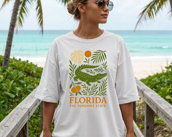 Retro Florida Alligator T-Shirt: Sunshine State Wildlife Tee