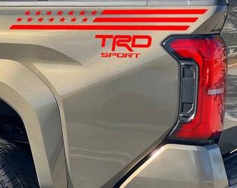 Tacoma 2024 2025 TRD Sport Decals for Toyota Truck Bedside Vinyl Stickers Flag