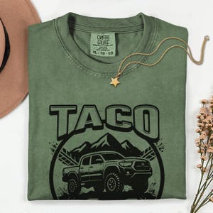 Taco 4x4 Off Road Shirt | Comfort Colors 1717 Tee | Vintage Truck Badge Graphic | Gifts for Truck Lovers | Gift for Him image 9